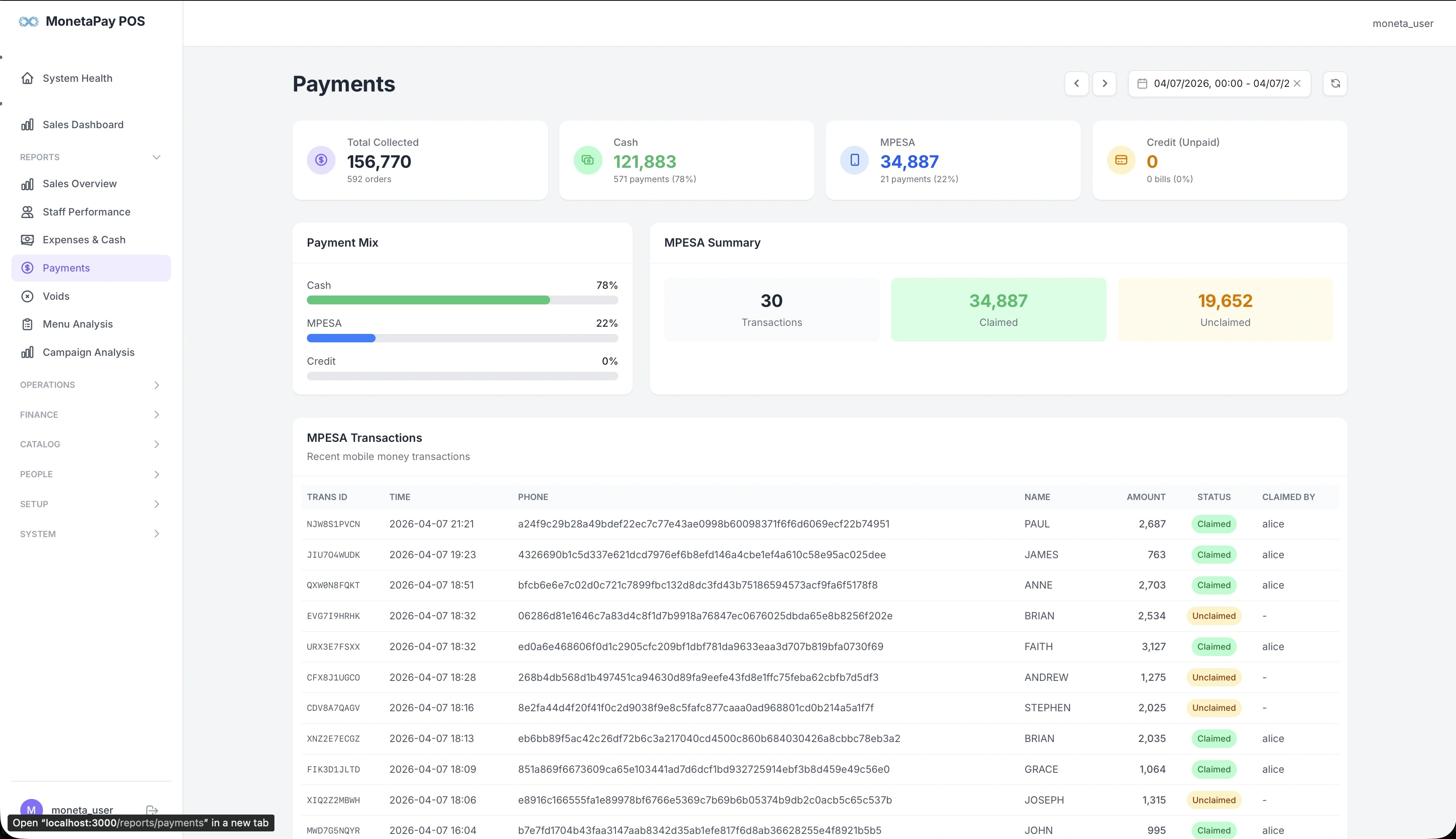 Payments